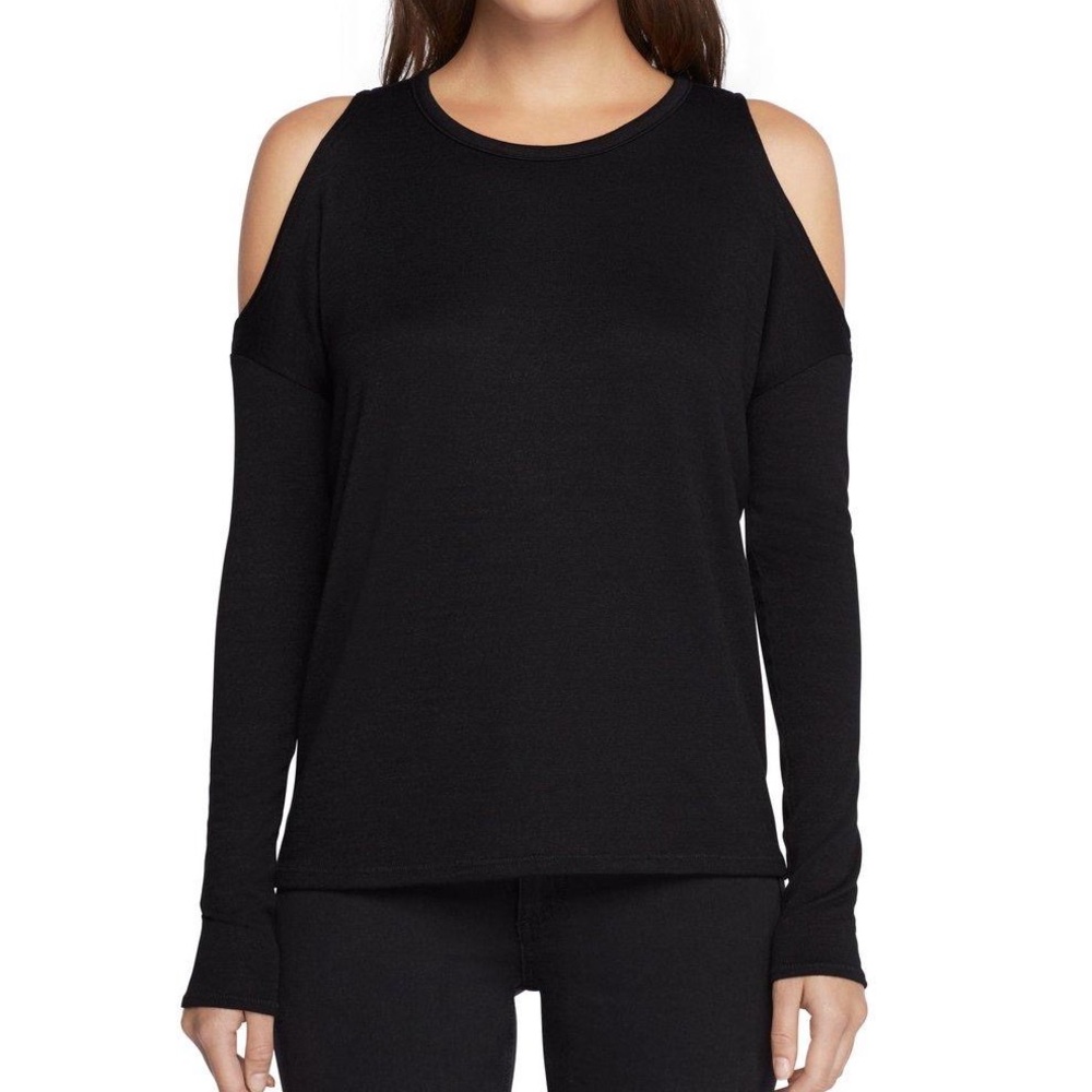 Rag & Bone Cold Shoulder Long Sleeve in Black Jersey